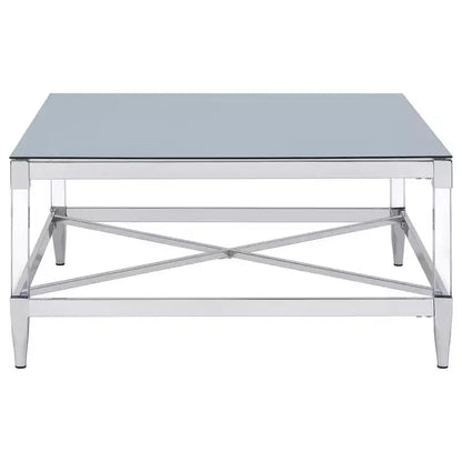 Coaster,Lindley Square Tempered Mirror Acrylic Coffee Table