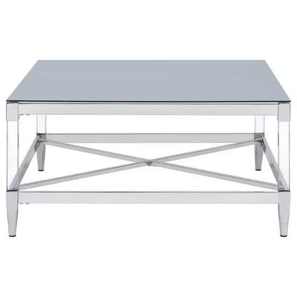 Coaster,Lindley Square Tempered Mirror Acrylic Coffee Table