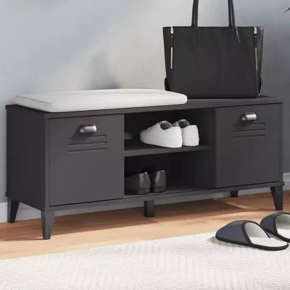 vidaXL Shoe Bench Storage Shelf Organizer Hallway Furniture Solid Wood Pine