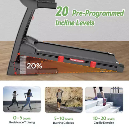 300 lb Capacity Treadmills Clearance, 4.5 HP Electric Folding Treadmill on Sale with Incline for Running & Walking at Home Gym