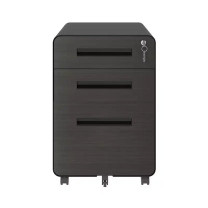 Classeur mobile VIYET 23H avec serrure - Entièrement en acier, entièrement assemblé, conception anti-basculement et roulettes verrouillables, pour documents A4/Letter, pour la maison/le bureau (Noir)