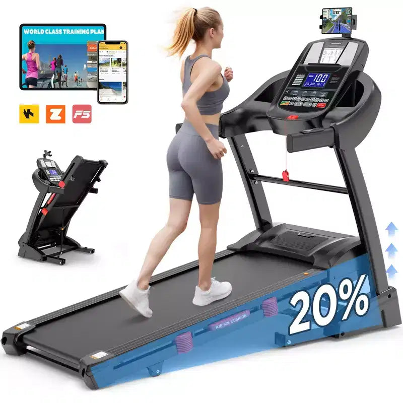 Treadmill Clearance,Treadmill on Sale,4.5HP Foldable Treadmill with 20 Levels Auto Incline, Portable Treadmill for Home Use,71 Programs