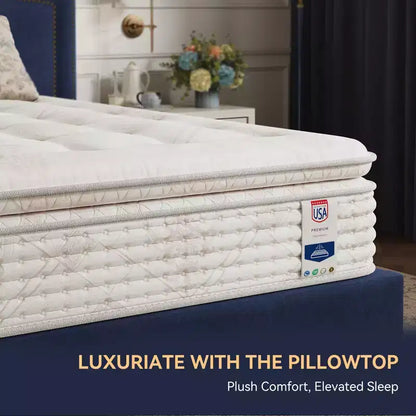 Sailvan 13 Inch Hybrid Mattress, Gel Memory Foam Hybrid Mattress with Fabric Pocket Spring Mattress in a Box