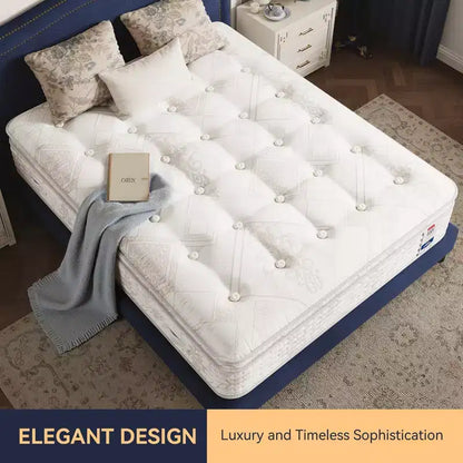 Sailvan 13 Inch Hybrid Mattress, Gel Memory Foam Hybrid Mattress with Fabric Pocket Spring Mattress in a Box