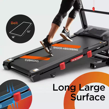 4.75HP Foldable Treadmill, 300lb Capacity,20% Auto Incline, Smart APP w/ Virtual Running Walking,64+3+3+1 Programs,12MPH, Portable Treadmill for Home