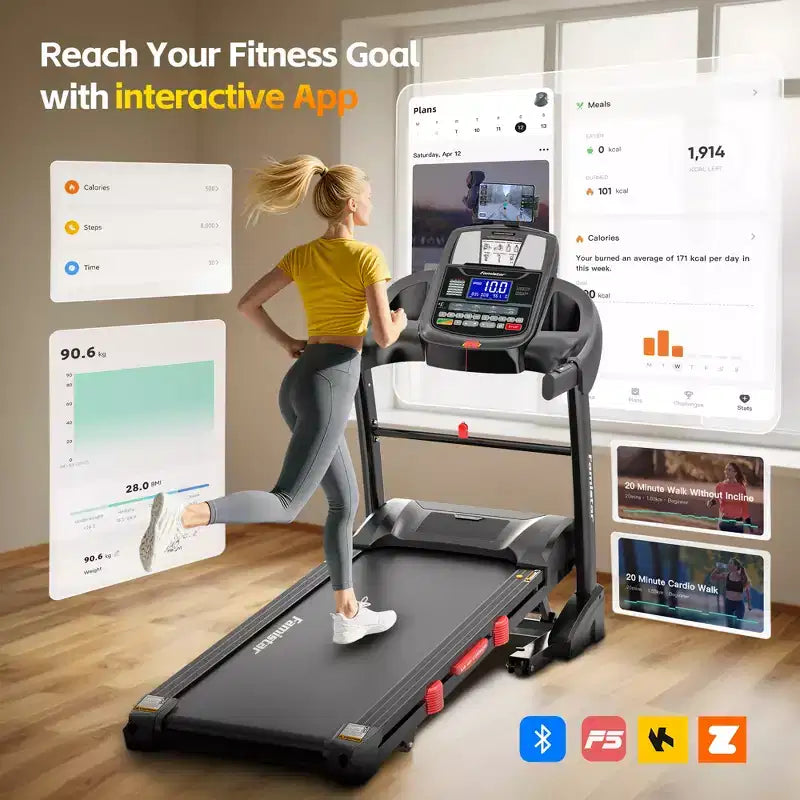20% Incline Treadmill for Home, 400lbs Capacity Folding Treadmill, 5.0 HP Running Machine, 18 Wide Belt