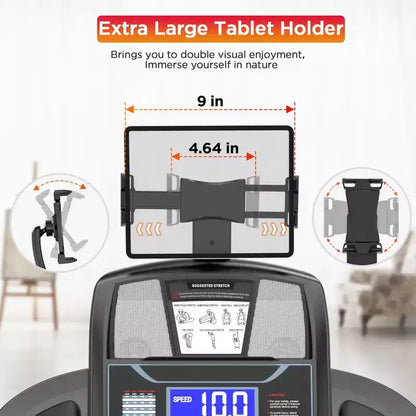 5.0HP Folding Treadmill for Home Office w/ 20Auto Incline, 300lbs Capacity Treadmill, 12MPH Fast Speed, 71 Programs, APP Enabled for Running Walking
