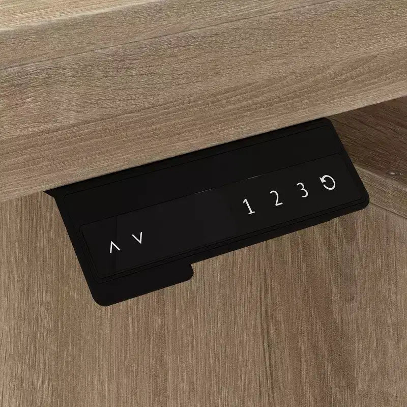 Famapy Bureau d'ordinateur réglable en hauteur avec armoire de rangement et tiroir intégrés