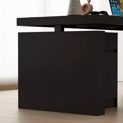 Famapy Bureau d'ordinateur réglable en hauteur avec armoire de rangement et tiroir intégrés