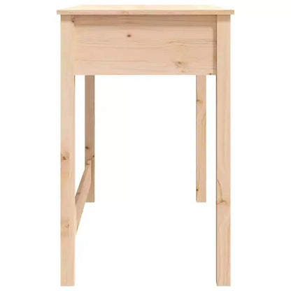 vidaXL Bureau Bois Naturel Bois de pin massif Bureau moyen Rectangulaire