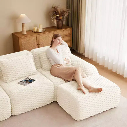 146 Modern U-Shaped Modular Sectional Sofa for Living Room,Flannelette Fabric,Oversized 4-Seater Couch,boneless sofa