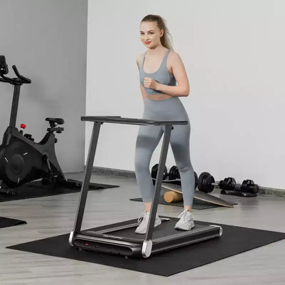 Gymax Foldable Treadmill for Home Compact Walking Running Machine with APP Control Bluetooth LED Display and Device Holder Electric Treadmill