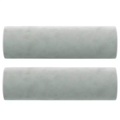vidaXL Canapé 3 places avec coussins décoratifs Gris clair 70,9 velours