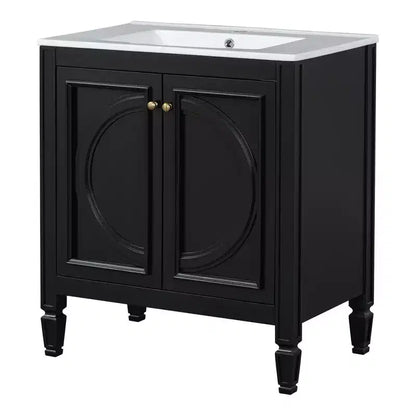 30 Bathroom Vanity Sink Combo, Bathroom storage Cabinet with Drawer and Door Shelf, Single Sink Bathroom Vanity