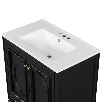 30 Bathroom Vanity Sink Combo, Bathroom storage Cabinet with Drawer and Door Shelf, Single Sink Bathroom Vanity