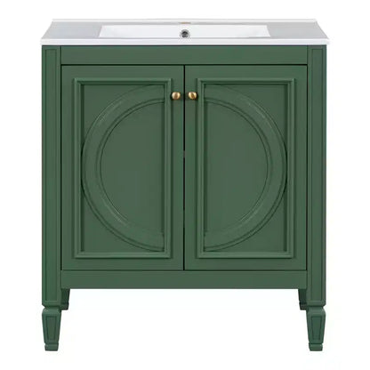 30 Bathroom Vanity Sink Combo, Bathroom storage Cabinet with Drawer and Door Shelf, Single Sink Bathroom Vanity