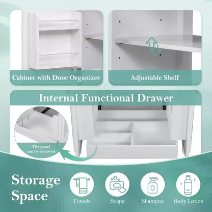 30 Bathroom Vanity Sink Combo, Bathroom storage Cabinet with Drawer and Door Shelf, Single Sink Bathroom Vanity