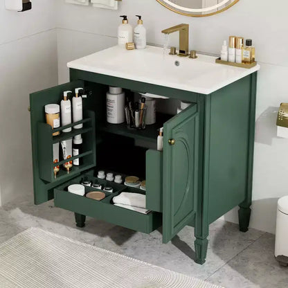 30 Bathroom Vanity Sink Combo, Bathroom storage Cabinet with Drawer and Door Shelf, Single Sink Bathroom Vanity