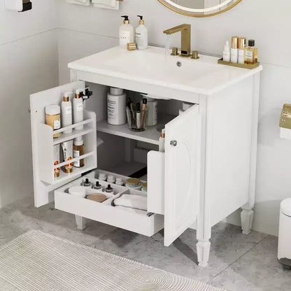 30 Bathroom Vanity Sink Combo, Bathroom storage Cabinet with Drawer and Door Shelf, Single Sink Bathroom Vanity