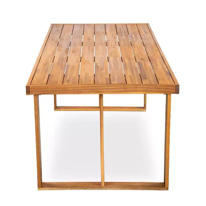 Christopher Knight Home Reina Modern 5 Piece Outdoor Acacia Wood Dining Set with Handwoven Cord