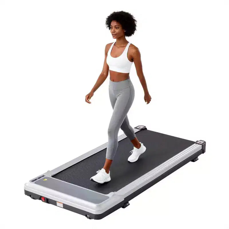 Okak Under Desk Treadmill with Quiet Operation, Walking Pad without Handle Bar, Speed-Adjustable Treadmill for Home, Office, Silver
