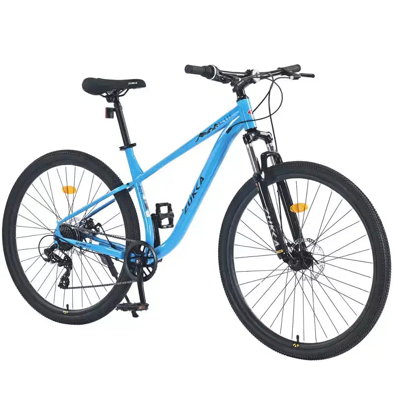 VTT 29 pouces, Monovitesse/ 8 vitesses, Cadre en acier, Fourche à suspension avant, Frein à disque, pour femmes, hommes adultes, Multicolore