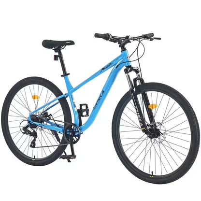 VTT 29 pouces, Monovitesse/ 8 vitesses, Cadre en acier, Fourche à suspension avant, Frein à disque, pour femmes, hommes adultes, Multicolore