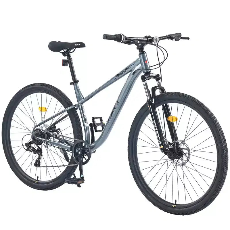 VTT 29 pouces, Monovitesse/ 8 vitesses, Cadre en acier, Fourche à suspension avant, Frein à disque, pour femmes, hommes adultes, Multicolore