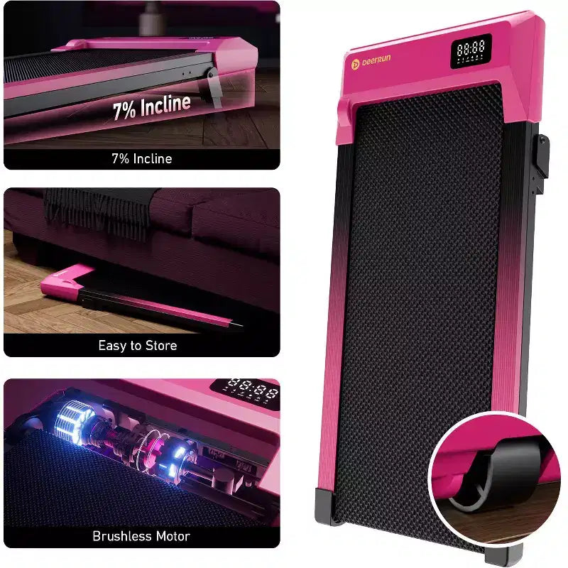 DeerRun Q2 Edition Valentine's Gift home use & light running 7% Incline Smart Walking Pad Treadmill