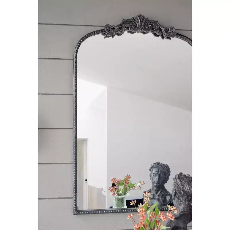 Miroir mural rectangulaire 24 x 36 pouces avec cadre d'inspiration baroque