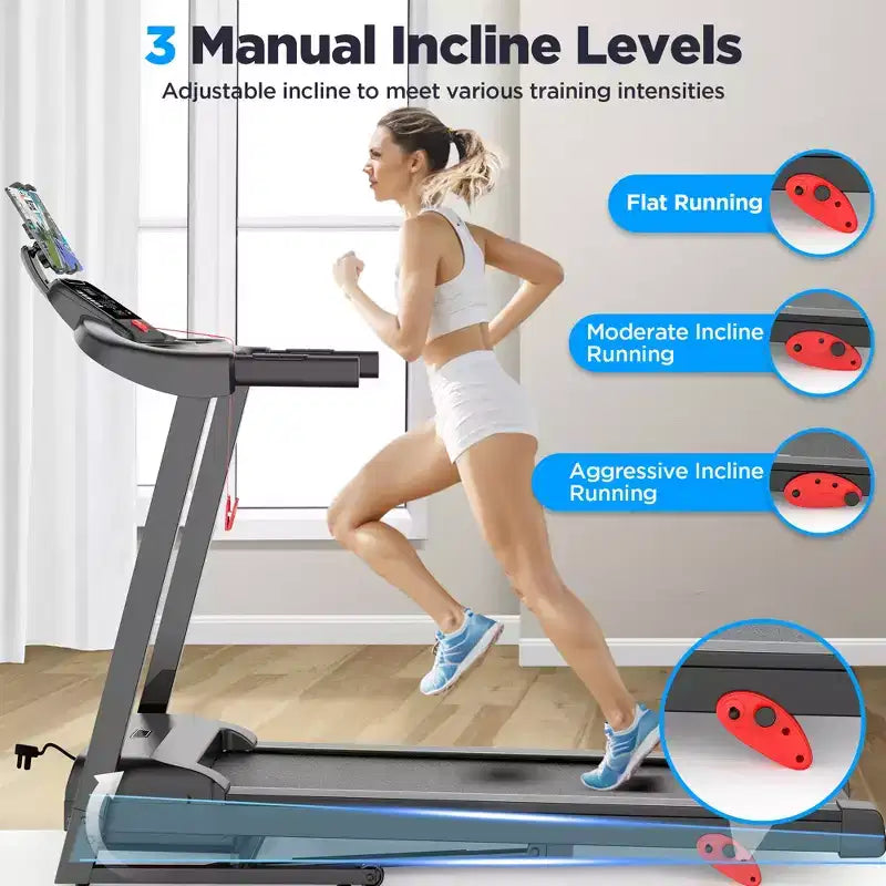 Treadmill on sale, Folding Treadmill Clearance for Home with Adjustable Incline,7.5MPH Speed,3.0HP Foldable Compact Treadmill Running Machine