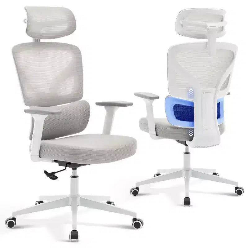 High-Back Ergonomic Office Chair  Breathable Mesh Gaming Chair with Adjustable Lumbar & 3D Armrests
