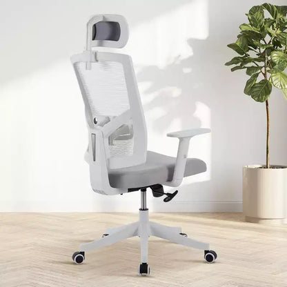 Chaise de Bureau Ergonomique, Chaise de Bureau Confortable avec Appui-tête Rembourré Réglable, Chaises de Jeu Confortables avec Support Lombaire pour Chambre à Coucher, Bureau, Étudiant