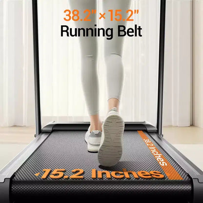 15% Manual Incline Treadmill with Handle Bar, 3-Screen Display Foldable Walking Pad, 3.0HP Quiet Motor, 0.67.0 MPH, Home Treadmill