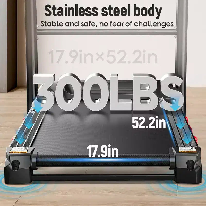 Famistar Folding Treadmill with 20-Level Auto Incline, 0.612 MPH, 7-Layer Running Belt, 320 lbs Capacity for Home Fitness