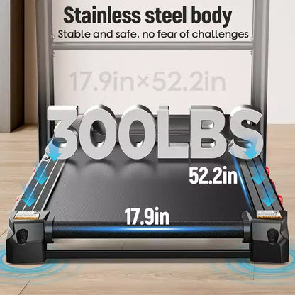 Famistar Folding Treadmill with 20-Level Auto Incline, 0.612 MPH, 7-Layer Running Belt, 320 lbs Capacity for Home Fitness