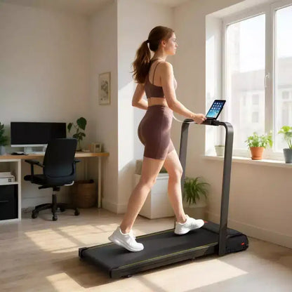Folding Treadmill for Home with Incline 2HP Quiet Motor Compact Treadmill with LED Display