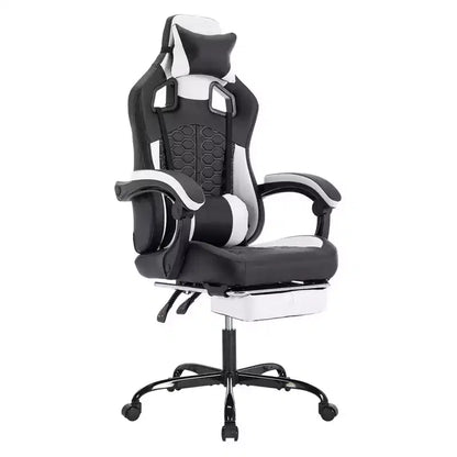 TUYOHW Swivel Gaming Chair Office Chairs with Wheels,Reclining Back,Adjustable Seat Height&Footrest,Ergonomics Video Game Chairs,300lbs Max