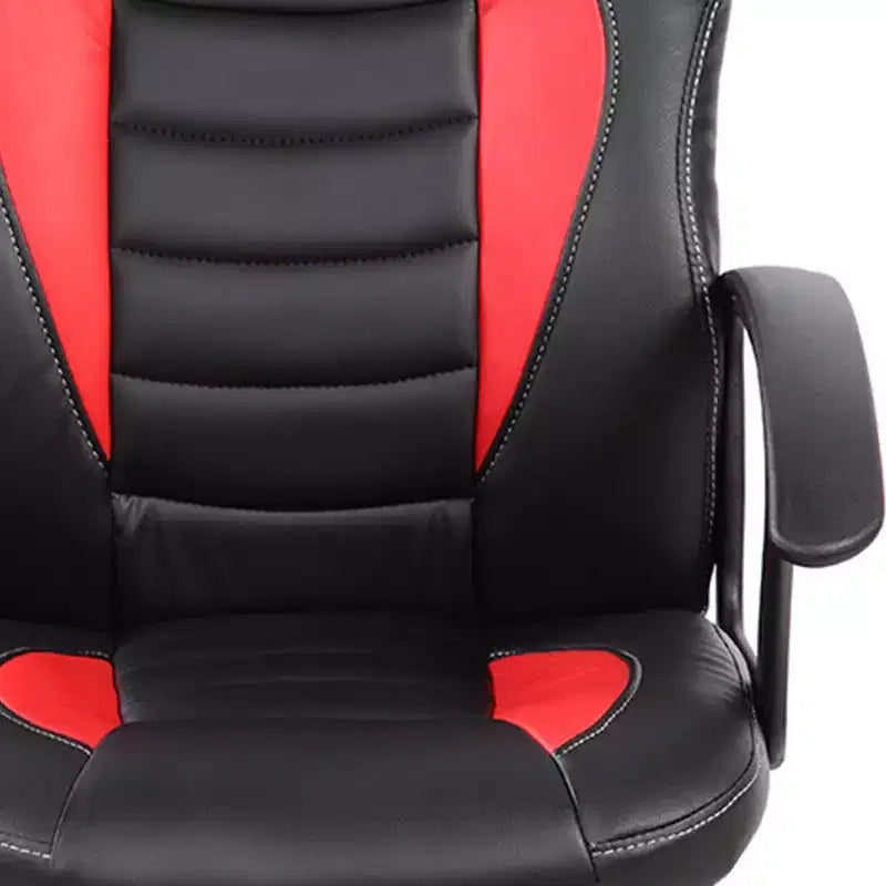 Chaise de jeu ergonomique TUYOHW pour enfants, pivotante à 360° avec roulettes, chaise d'ordinateur noire/rouge pour bureau et maison, chaise de loisirs polyvalente, noir/rouge