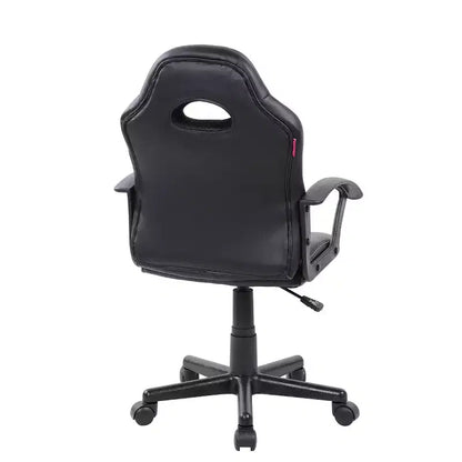 Chaise de jeu ergonomique TUYOHW pour enfants, pivotante à 360° avec roulettes, chaise d'ordinateur noire/rouge pour bureau et maison, chaise de loisirs polyvalente, noir/rouge