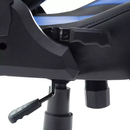 Chaise de jeu ergonomique réglable TUYOHW, chaises de bureau pivotantes à 360° avec oreiller de tête et lombaire, fauteuil inclinable de 90 à 150° pour le bureau et la maison, 113 kg max, bleu