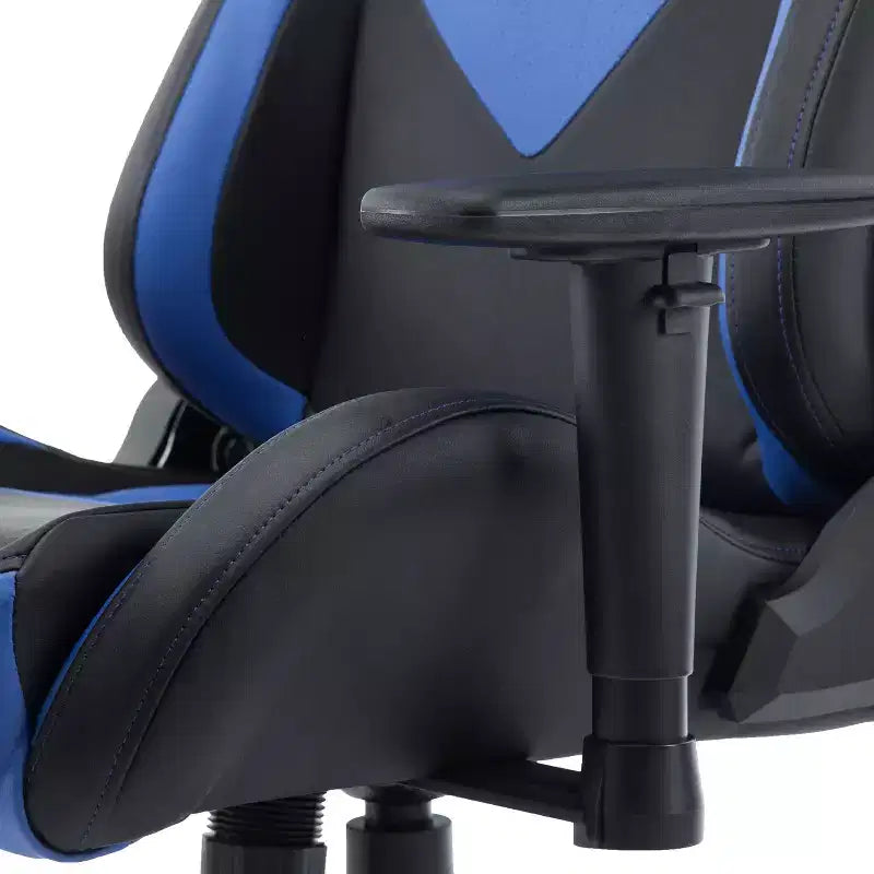 Chaise de jeu ergonomique réglable TUYOHW, chaises de bureau pivotantes à 360° avec oreiller de tête et lombaire, fauteuil inclinable de 90 à 150° pour le bureau et la maison, 113 kg max, bleu