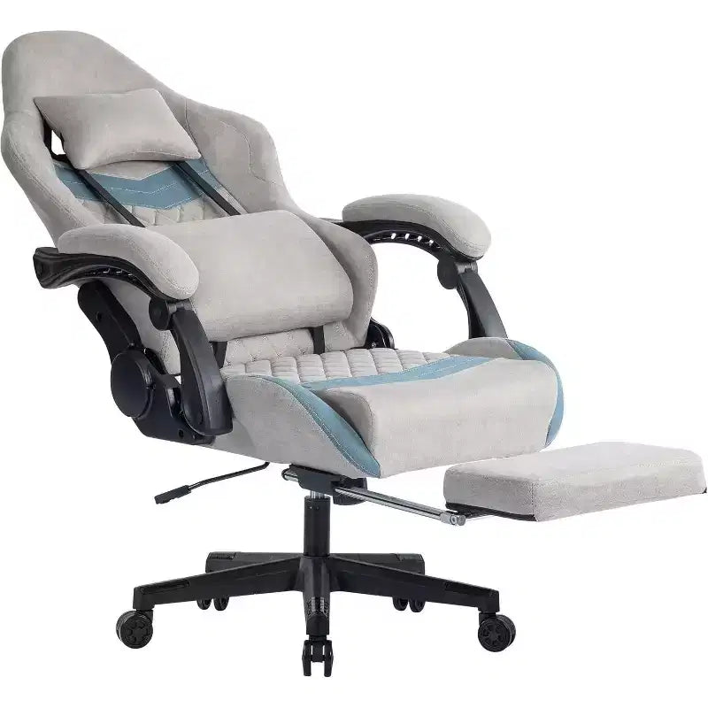 BALHAM TRADE-Chaise de bureau avec support lombaire réglable, appui-tête, repose-pieds et accoudoir à liaison pour personnes de grande taille