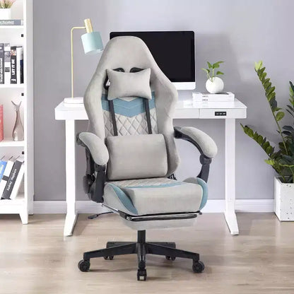 BALHAM TRADE-Chaise de bureau avec support lombaire réglable, appui-tête, repose-pieds et accoudoir à liaison pour personnes de grande taille
