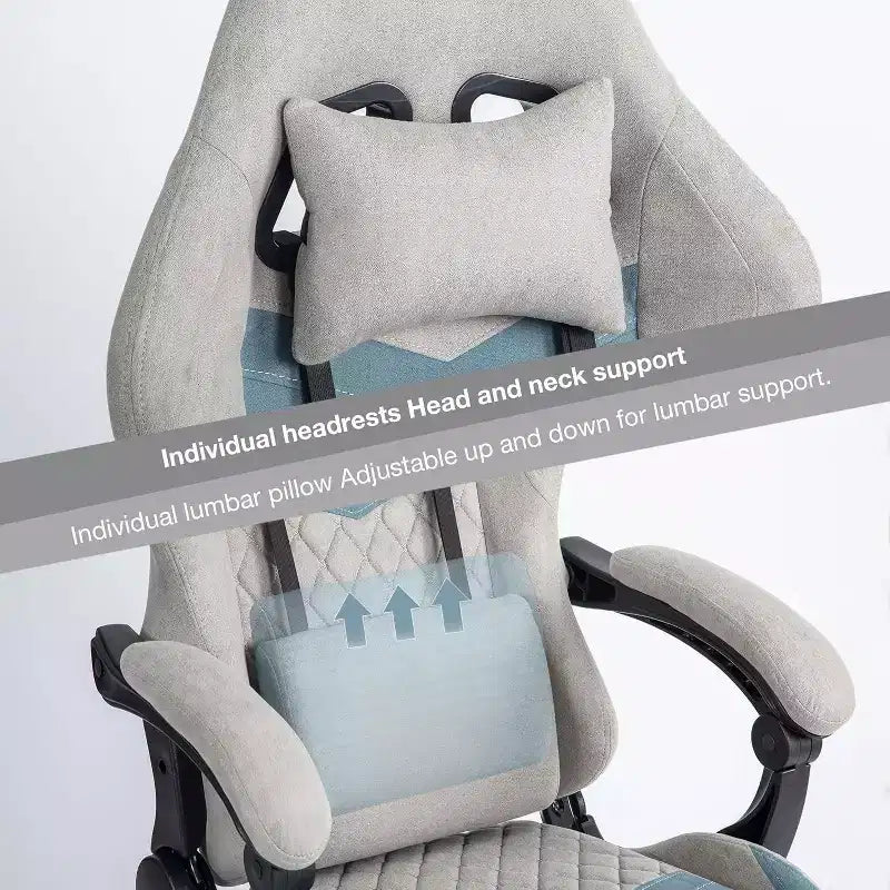 BALHAM TRADE-Chaise de bureau avec support lombaire réglable, appui-tête, repose-pieds et accoudoir à liaison pour personnes de grande taille