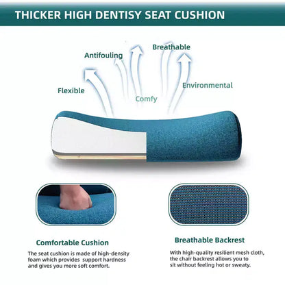 TUYOHW Ergonomic Office Chair with Retractable Footrest, Gaming Chair with Lumbar Support Pillow and Padded Armrests, Swivel Chair for Office