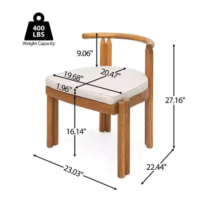 Christopher Knight Home Eleni Ensemble de salle à manger d'extérieur rustique 9 pièces en bois d'acacia avec plateau à lattes et coussins
