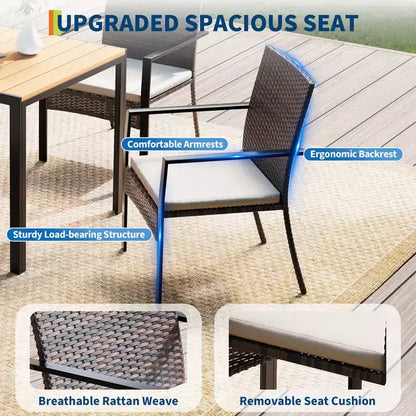 Ensemble de salle à manger de patio extérieur
