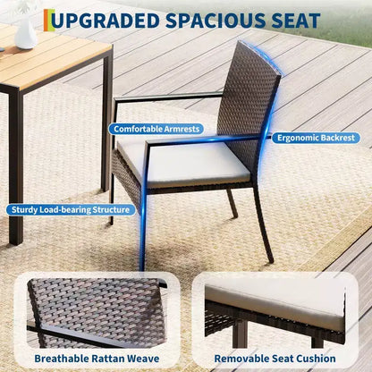 Ensemble de salle à manger de patio extérieur