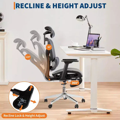 Ergonomic Office Chair, Comfortable Desk Chair with High Back Support and 3D Adjustable Armrests, Swivel Task Chair for Work, Study, Gaming